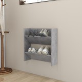 vidaXL Pantofar de perete, gri beton, 60x18x60 cm, PAL