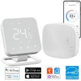 Termostat de ambient Smart MirrorTherm by BIRAI&reg;, Wireless, Controlat Prin Internet/Smartphone, Compatibil Cu Orice Centrala Termica Pe Gas, Receiver