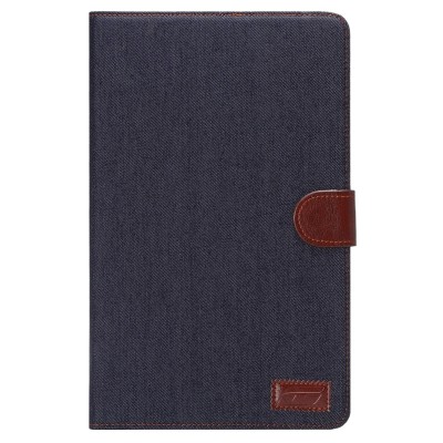 Husa Tableta Textil OEM Denim pentru Samsung Galaxy Tab E 9.6, Neagra foto