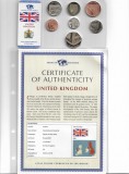MAREA BRITANIE - Set Complet Monede - UNC Sigilate, cu Certificat, Europa, Cupru-Nichel