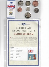 MAREA BRITANIE - Set Complet Monede - UNC Sigilate, cu Certificat