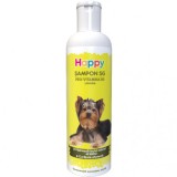 Şampon pentru c&acirc;ini şi pisici, Happy SG, vitamina B5,lăm&acirc;ie, 200 ml