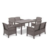 Venus IV Big 6 seater set de mobilier de grădină cappuccino