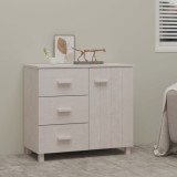 vidaXL Servantă, alb, 90x40x80 cm, lemn masiv de pin