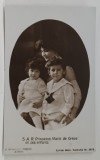 A.S.R. PRINCIPESA MARIA A GRECIEI CU COPII SAI , CARTE POSTALA ILUSTRATA , INCEPUT DE SECOL XX