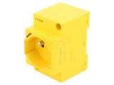 Soclu FINDER 7U.01.8.230.0012 tip E 250VAC 10A pentru șină DIN galben