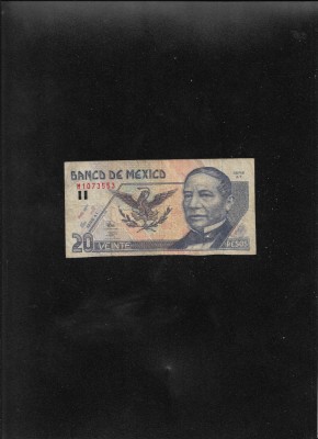 Mexic 20 pesos 1998 seria1073553 foto