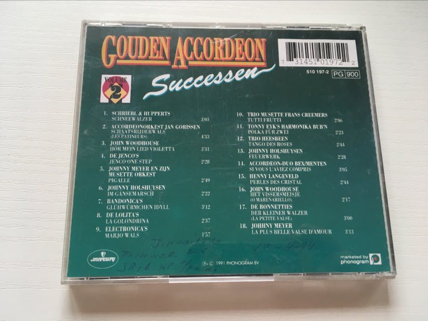 CD muzica instrumentala acordeon: Gouden accordeon successen; vol.2 |  Okazii.ro