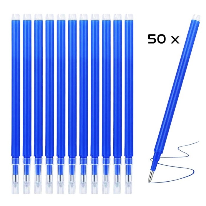Rezerva roller compatibil Pilot Frixion, 0.7 mm, albastru 50 buc/set
