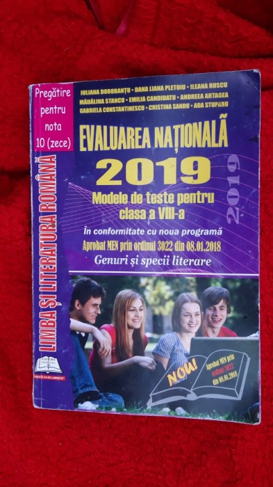 LIMBA SI LITERATURA ROMANA CLASA A VIII A MODELE DE TESTE PLETOIU ,RUSCU LIMBA SI LITERATURA ROMANA CLASA A VIII A MODELE DE TESTE PLETOIU ,RUSCU