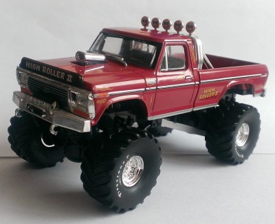 Macheta Ford F-250 Monster Truck High Roller 2 1979 - Greenlight 1/43 foto