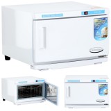 &Icirc;ncălzitor pentru prosoape 16L 208A cu ușă - Sterilizator UV pentru salon de &icirc;nfrumusețare, frizerie, masaj și SPA