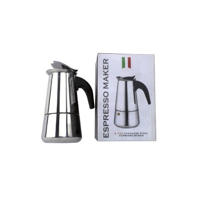 Espressor cafea manual pentru aragaz, Inox, 150 ml, 2 cesti foto