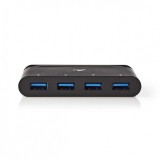 HUB USB 3.2 Gen 1 type C la 4 x USB-A, Nedis TCARF200BK