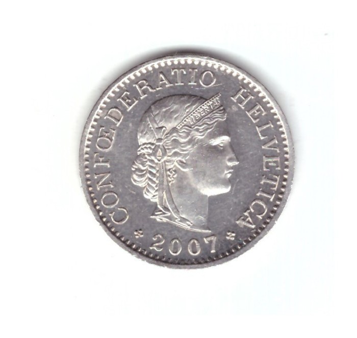 Moneda Elvetia 10 rappen 2007, stare foarte buna, curata