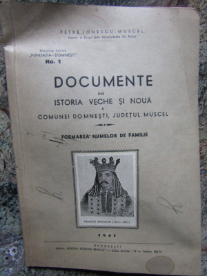 Petre Ionescu Muscel - Documente din istoria veche si noua a comunei Domnesti foto