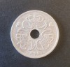 Danemarca 5 kroner 1990 moneda cupru nichel km # 869, Europa