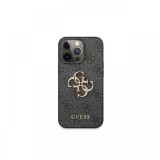 Husa iPhone 13 Pro Max Guess PU 4G Metal Logo Gri