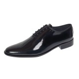 Pantofi barbati eleganti din piele naturala de culoare negru lac - GKR201LN