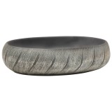 Cumpara ieftin Lavoar de blat, negru si gri, 59x40x15 cm, ceramica, oval