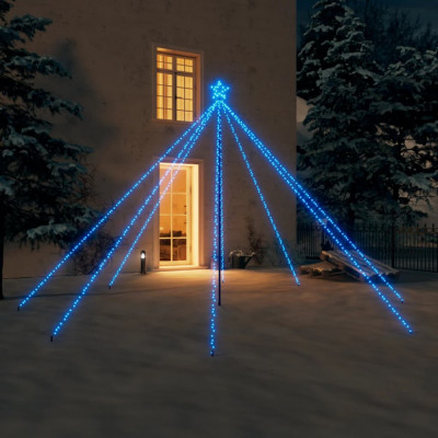 vidaXL Lumini brad de Crăciun 576 LED-uri albastru 3,6 m int./ext. foto