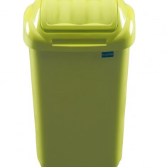 Cos Plastic Cu Capac Batant, Pentru Reciclare Selectiva, Capacitate 30l, Plafor Fala - Verde