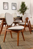 Set 2 scaune, Vow Chair, Touch v2, 54 x 93 x 55 cm, lemn de carpen, crem