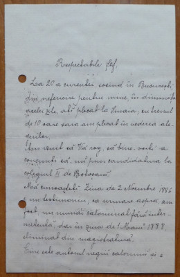 Scrisoare Col. C. Pilat din Botosani , participant la detronarea lui Cuza , 1895 foto
