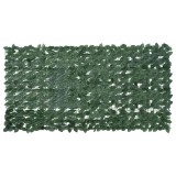 Cumpara ieftin Paravan de balcon, frunze verde &icirc;nchis, 200x100 cm