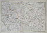 Le Royaume de Hongrie Divis&eacute; en Haute et Bafse Hongrie, Transilvanie... Harta Regatl Ungariei, Transilvania...cca. 1762