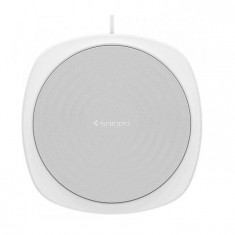 Incarcator Universal Inductie Waterproof Spigen F305W Wireless Fast Charger 9W QC 3.0 White foto