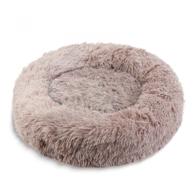 Pat pentru caini - rotund - marimea &amp;quot;XL&amp;quot; - 80 cm - maro deschis Best CarHome foto