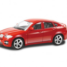 Macheta auto Bmw X6 rosu 4 inch, 1:43 RMZ City