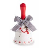 Clopotel Craciun Om Zapada ceramica multicolora &Oslash; 5 cm x 10 H