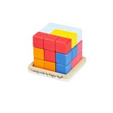 BigJigs Joc de logica - Cub 3D - Joc Educativ si interactiv pentru copii