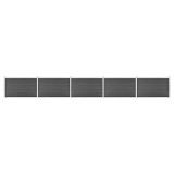 Cumpara ieftin Set de panouri de gard, negru, 872 x 105 cm, WPC