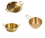 Set tava rotunda cu manere pentru servire, o sosiera cu maner plus o sosiera cu