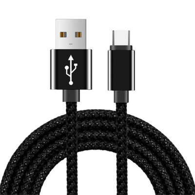 Cablu de date Usb - Type C, 2M, Negru foto