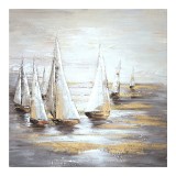 Cumpara ieftin Tablou canvas Sailer Pako World Gri 100x3x100cm
