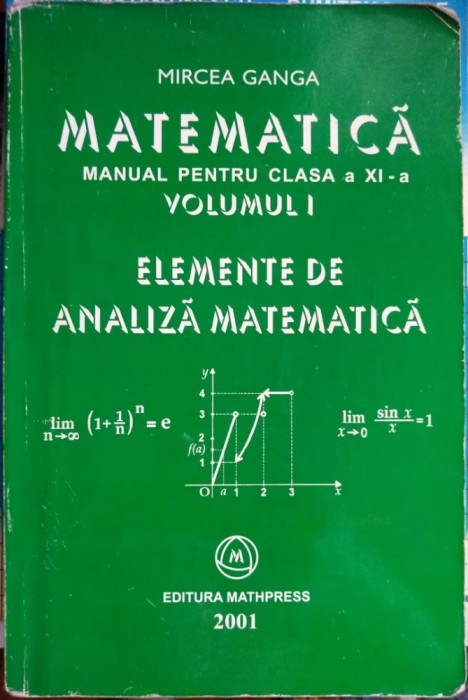 Matematică Manual pentru clasa a XI-a