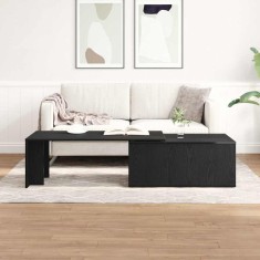 vidaXL Masă de cafea Stejar negru 150 x 50 x 35 cm Lemn compozit 862478
