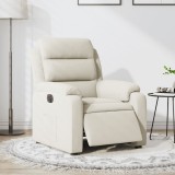 VidaXL Fotoliu rabatabil electric, crem, catifea 3205079