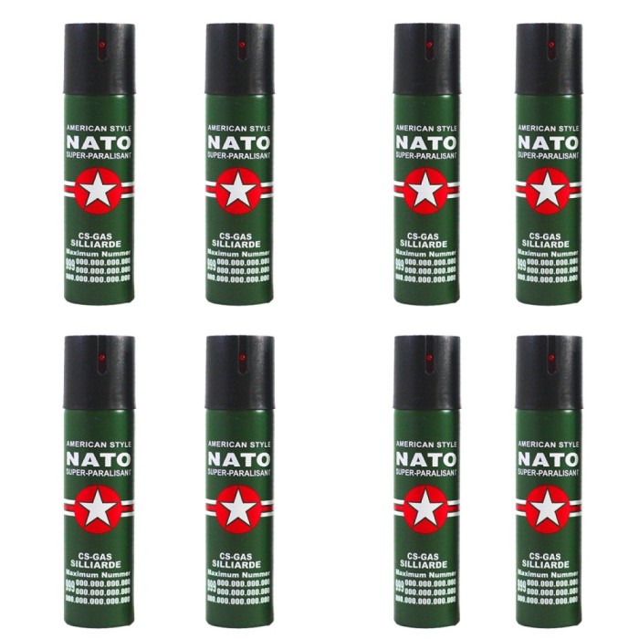 Set 8 sprayuri autoaparare NATO, propulsie jet, 60 ml - Copie