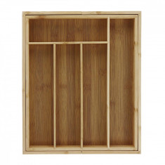 Organizator extensibil din Bambus pentru sertar, 28 x 33.5 cm