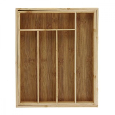 Organizator extensibil din Bambus pentru sertar, 28 x 33.5 cm foto