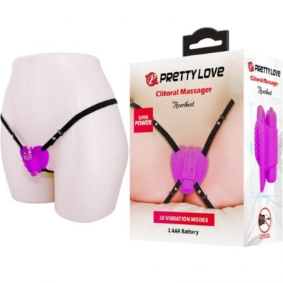 PRETTY LOVE - HEARTBEAT CLITORIS MASSAGER 10 VIBRATION MODES PURPLE foto