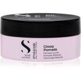 Alfaparf Milano Semi di Lino Style&amp;Care Glossy Pomade pomadă modelatoare cu ceară, pentru definirea și modelarea coafurii lucios 100 ml