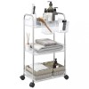 VidaXL Cărucior de depozitare cu 3 niveluri transparent acrilic