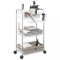 vidaXL Cărucior de depozitare cu 3 niveluri transparent acrilic 4012378