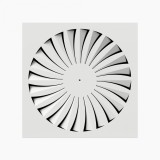 Difuzor Patrat 595A 595 cu Jet de Aer Turbionar pentru Ventilatie (Pana la 4m inaltime)